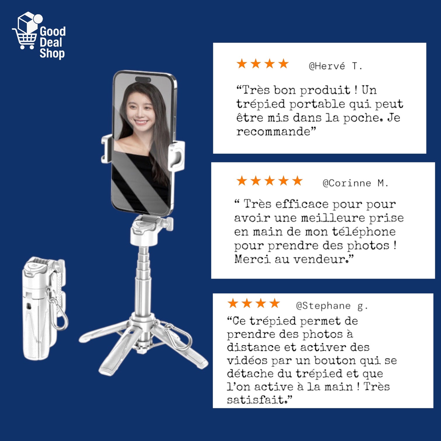 Perche à selfie pour téléphone portable P15, mini artefact portable pour selfie, trépied de sol trois en un, stabilisateur portable pour téléphone portable